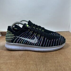 Nike Free RN Flyknit Shoes Women Size 9 Running Sneakers Rainbow 831070-003